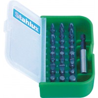Bit-Box, STAHLUX - Antrieb 1/4", DIN 3126, Form C 6.3, mit Gurt-Clips, 31-teilig