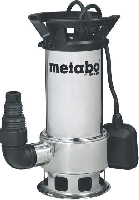 Schmutzwasser-Tauchpumpe, METABO - Typ PS 18000 SN Inox - Prüfen,  Einfrieren, Spülen, Pumpen - Rohrinstallationswerkzeuge, Löten, Schweissen