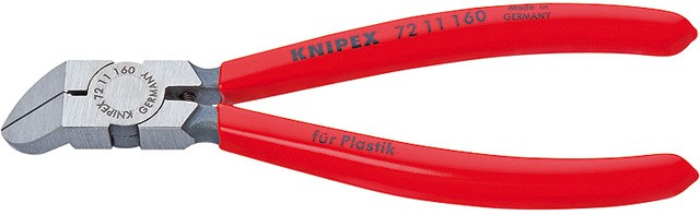 Seitenschneider, KNIPEX - Typ 7211, für Kunststoff, 45° abgew. 