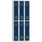 Armoire vestiaire - 3 compartiments, avec 2 casiers superposés, séparés