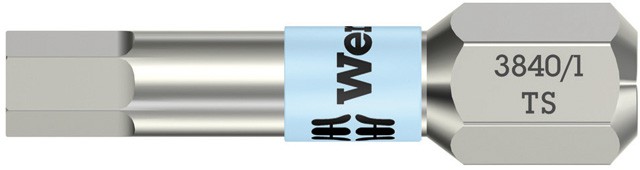 Embout inoxydable, WERA - Série 1, type 3840/1TS, 1/4
